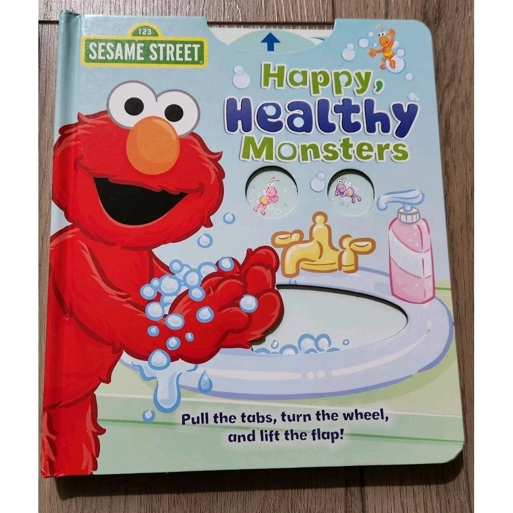 Sesame Street Elmo 2 Flip Kids Board Books Night Happy Healthy‎ Monsters